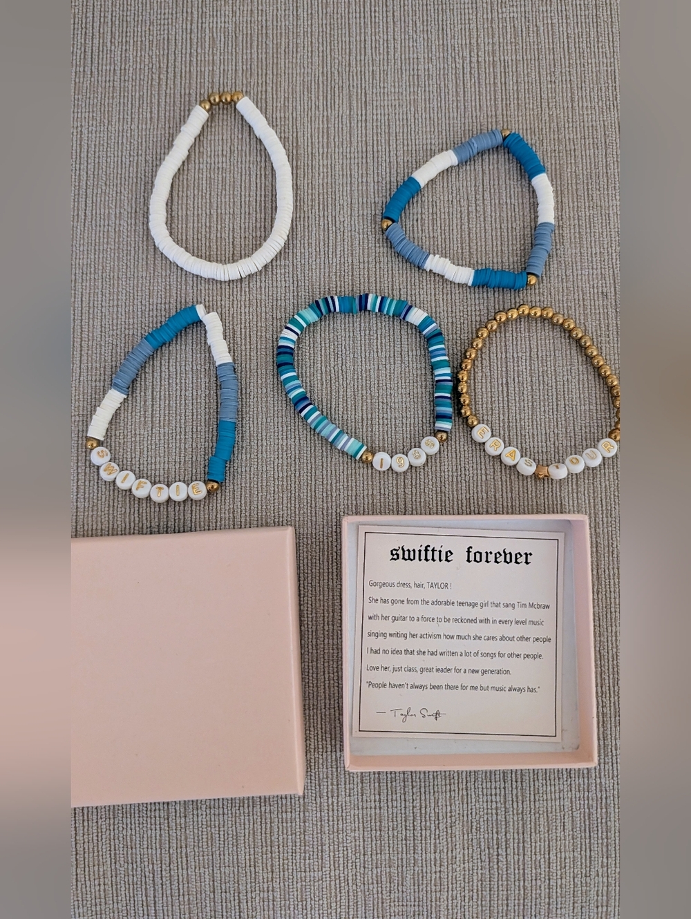 Brand New in Box Swiftie Forever Beaded Bracelets - Taylor Swift